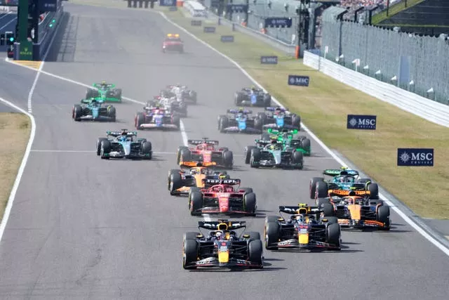 Max Verstappen leads from the front