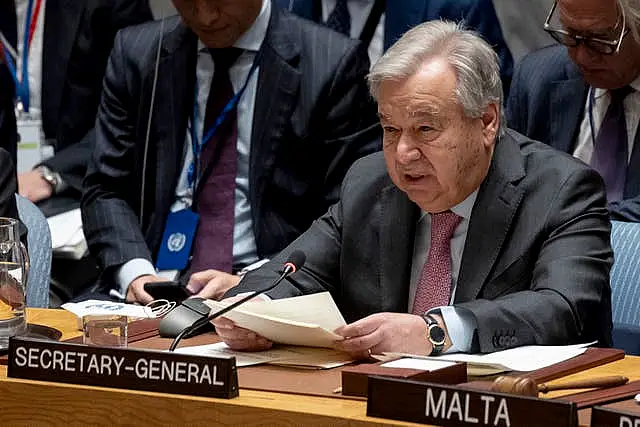 United Nations secretary general Antonio Guterres