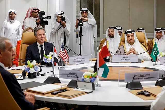 Antony Blinken at a summit in Riyadh, Saudi Arabia