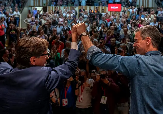 Pedro Sanchez and Salvador Illa