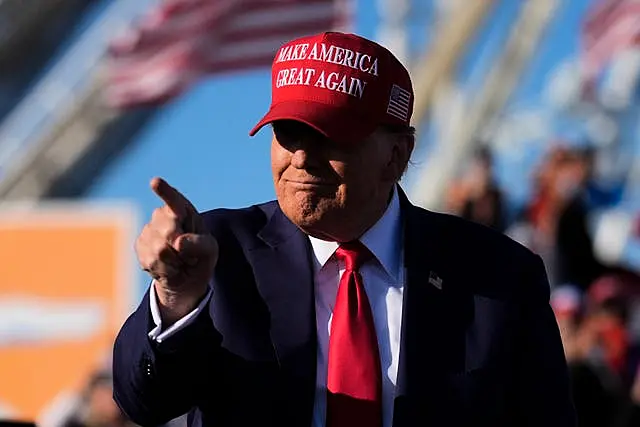 Donald Trump at a campaign rally in Wildwood, New Jersey, on Saturday