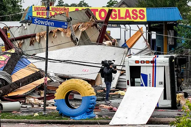 Damage caused by storms in Houston 