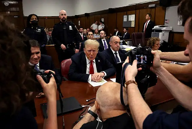 Donald Trump appears at Manhattan Criminal Court before closing arguments in his criminal hush money trial in New York 