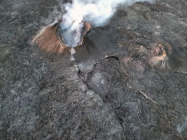 A volcano erupts in Grindavik, Iceland