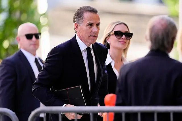 Hunter Biden arriving at court