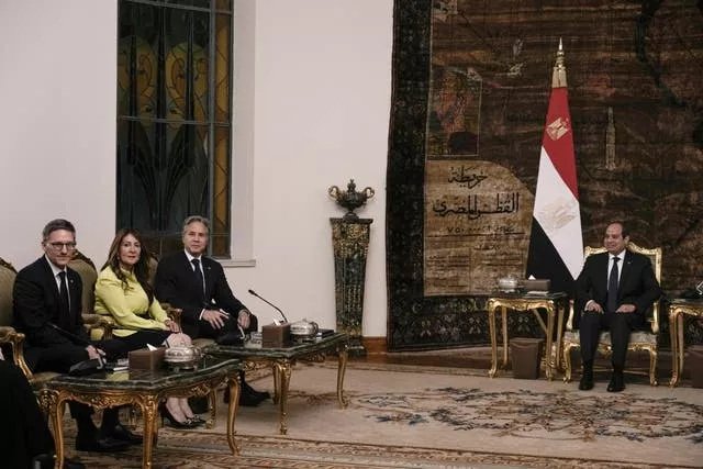 Antony Blinken sat with the Egyptian leader