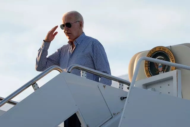 Joe Biden leaves Air Force One