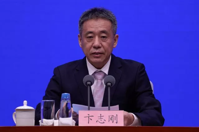 Bian Zhigang, of the China National Space Administration, speaks during a press conference
