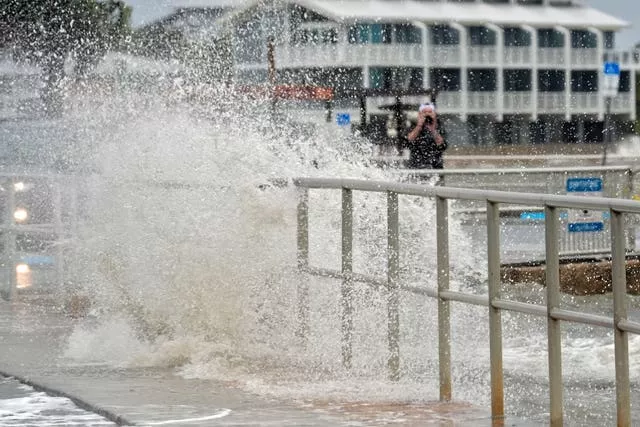 High water at a seafront