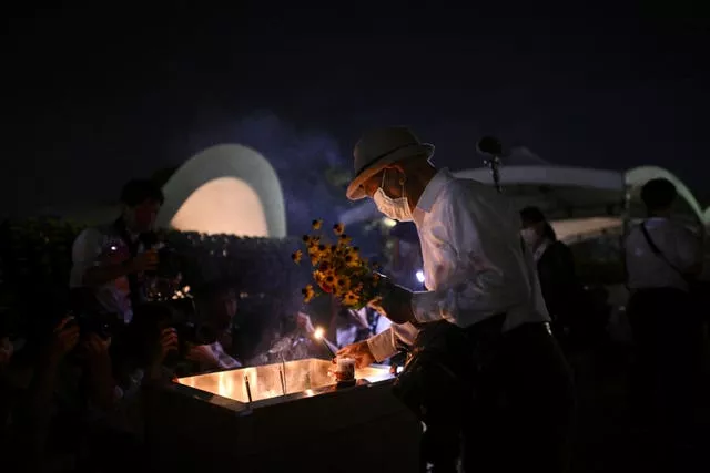 CORRECTION Japan Hiroshima Anniversary