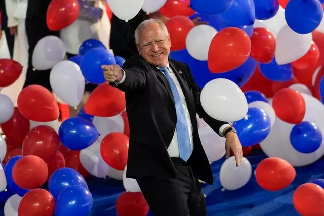 Democratic vice presidential nominee and Minnesota governor Tim Walz