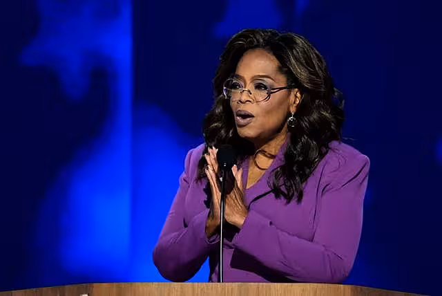 Oprah Winfrey speaks during the Democratic National Convention