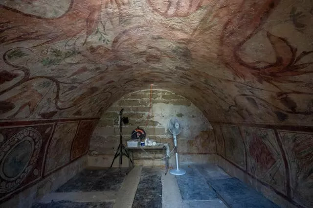 A view of the archaeological tomb