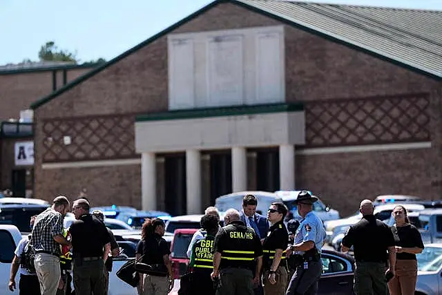 Police outside the school building