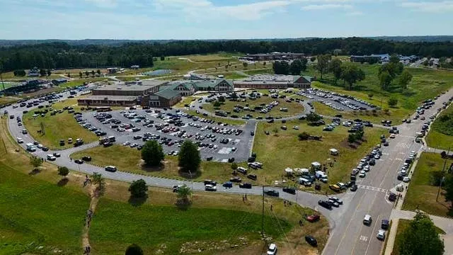 People leaving Apalachee High School in Georgia