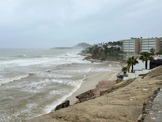 Rough seas on a coastline