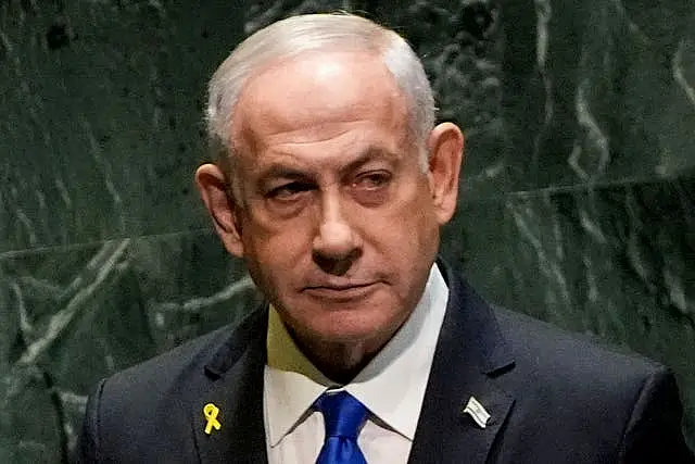 A close-up of Benjamin Netanyahu