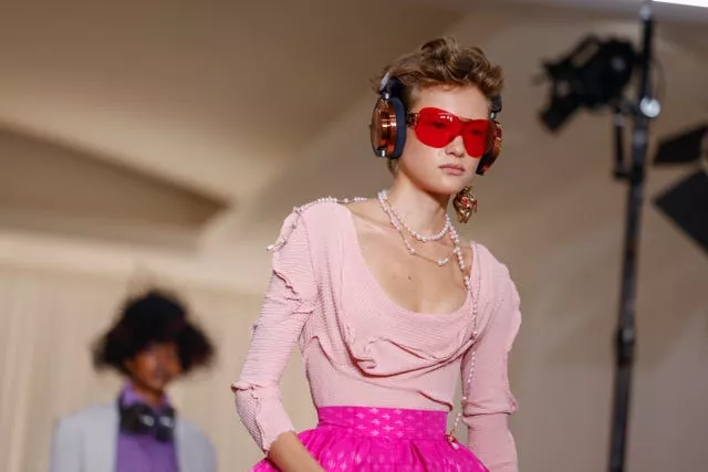 Models wear creations as part of the Vivienne Westwood Spring/Summer 2025 collection 