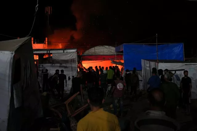 Fire hits a hospital courtyard