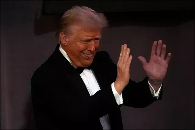 Donald Trump gestures