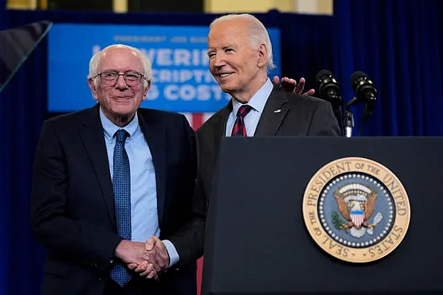 Joe Biden and Senator Bernie Sanders