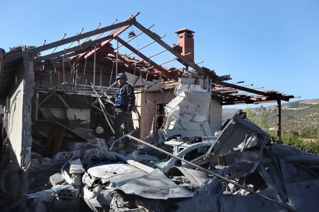 Wrecked house in Lebanon