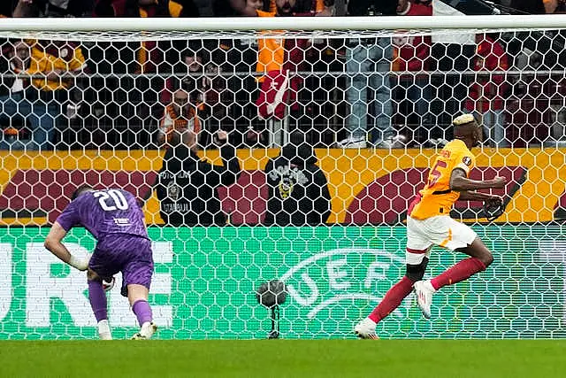 Galatasaray’s Victor Osimhen celebrates a goal