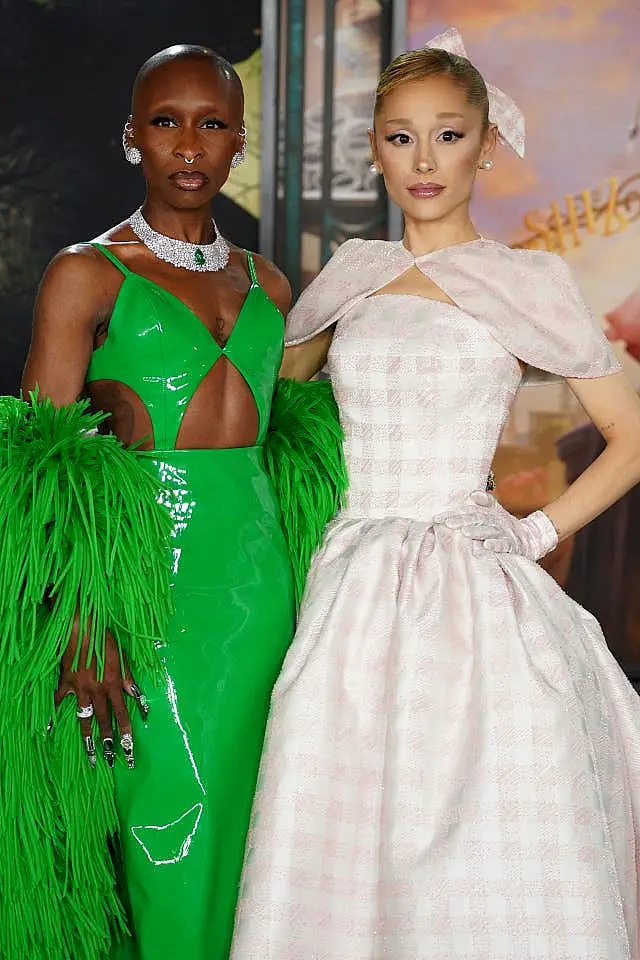 Cynthia Erivo and Ariana Grande at the premiere of Wicked”