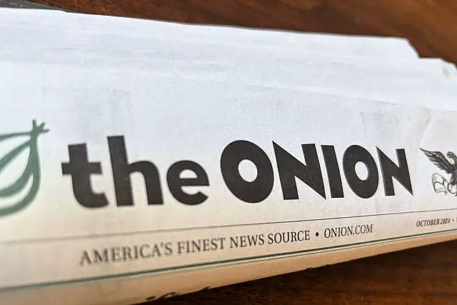 A copy of the satirical outlet The Onion