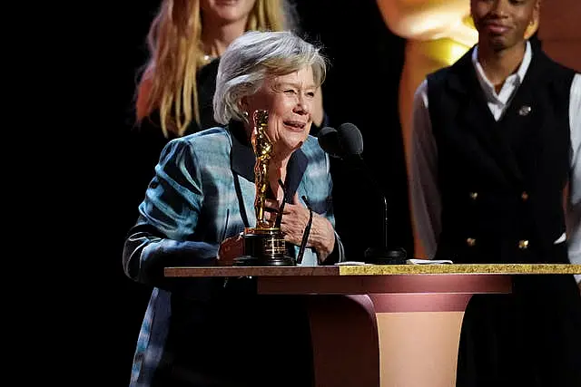 Juliet Taylor accepts an honorary award during the 15th Governors Awards at The Ray Dolby Ballroom in Los Angeles 