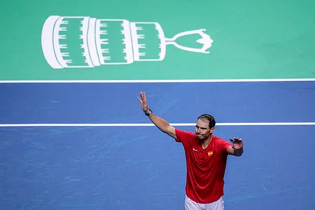 Rafael Nadal waves to the crowd