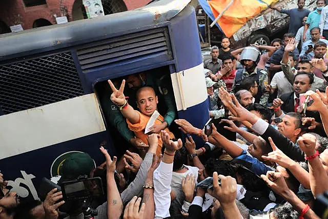 APTOPIX Bangladesh Hindu Leader