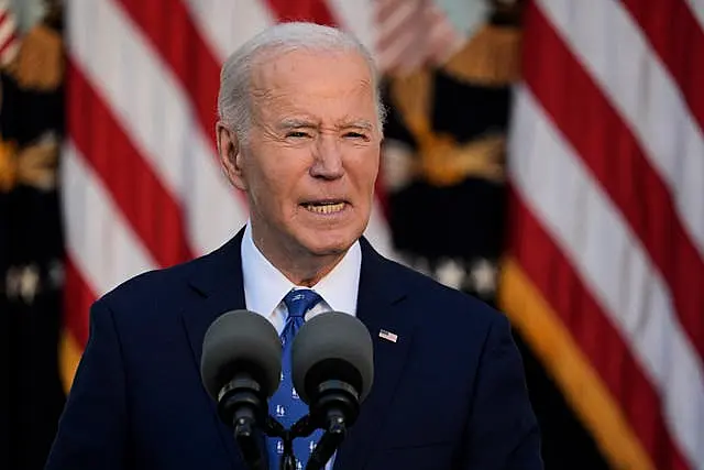 President Joe Biden speaks in the Rose Garden at the White House