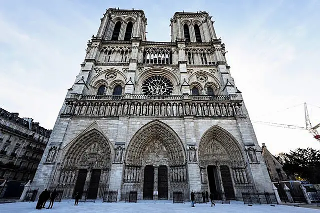 The facade of Notre Dame Cathedral