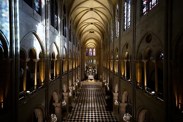 The nave of Notre Dame Cathedral