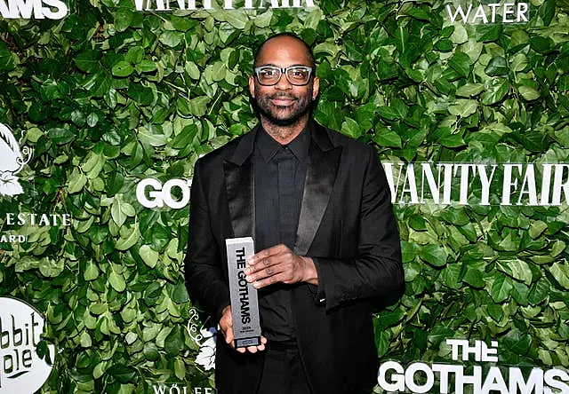 Filmmaker and photographer RaMell Ross with the best director award for Nickel Boys during The Gothams Film Awards at Cipriani Wall Street in New York