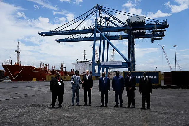 Angolan Minister of Transport Ricardo Daniel speaks to President Joe Biden