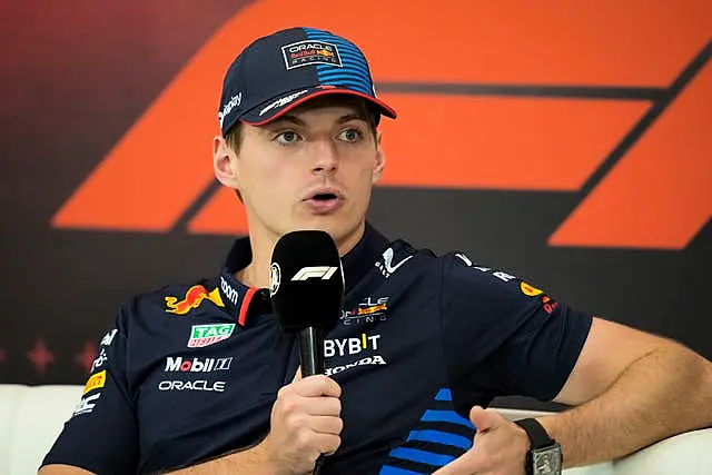 Max Verstappen speaks in a press conference