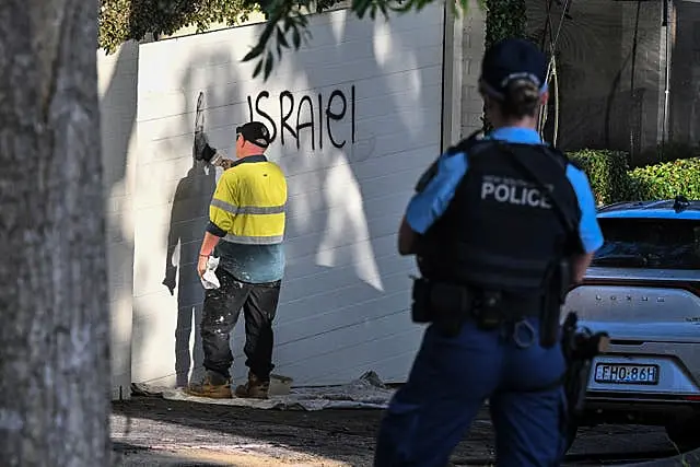 Graffiti left on the wall of the Sydney suburb of Woollahra