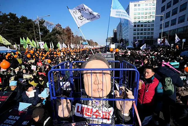 A caricature depicting an imprisoned South Korean President Yoon Suk Yeol 