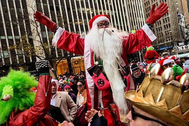 A man dressed as Father Christmas