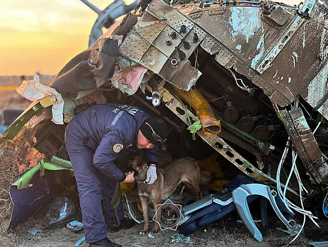 A search of the wreckage of Azerbaijan Airlines’ Embraer 190 near the airport of Aktau, Kazakhstan