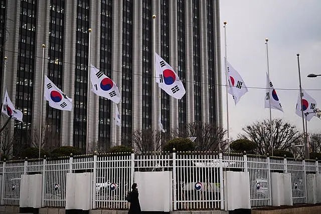 South Korean flags fly at half-mast in Seoul