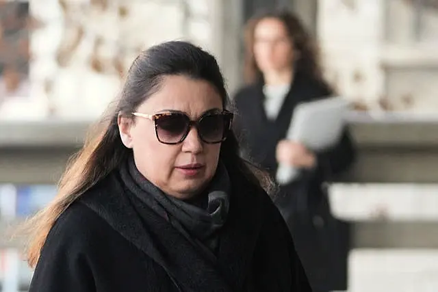 Miljana Kecmanovic arrives at the court prior to a verdict in the trial 