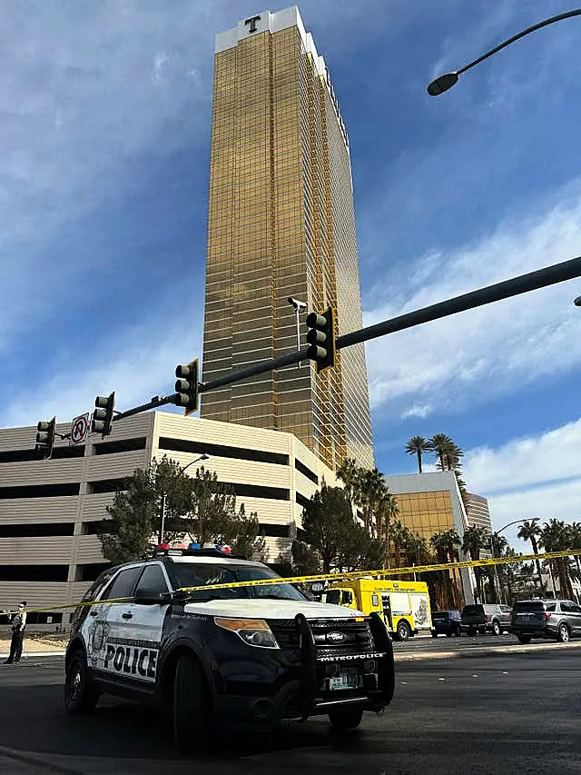 Police are blocking off the Las Vegas area after a vehicle caught fire and exploded outside the lobby of President-elect Donald Trump's hotel.