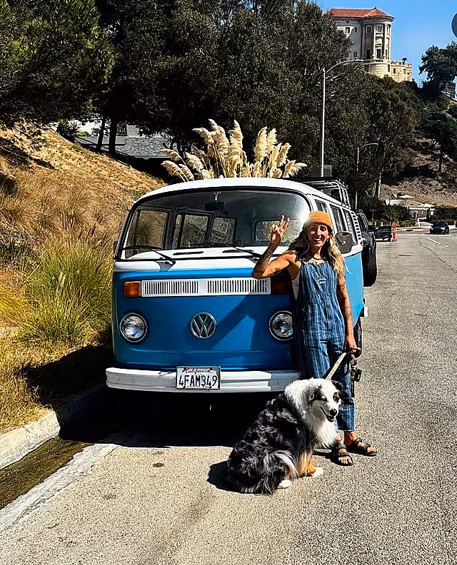A VW van in Malibu, California 