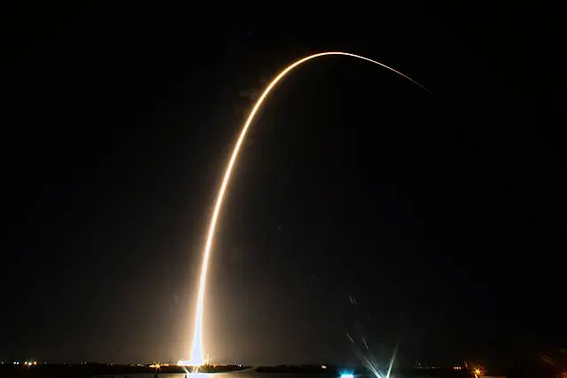 The trajectory of the rocket