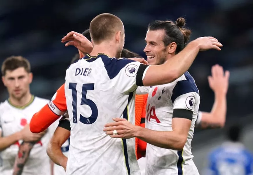 Bale (right) made the difference for Spurs against Brighton