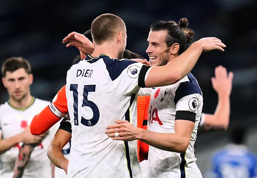 Bale (right) made the difference for Spurs against Brighton