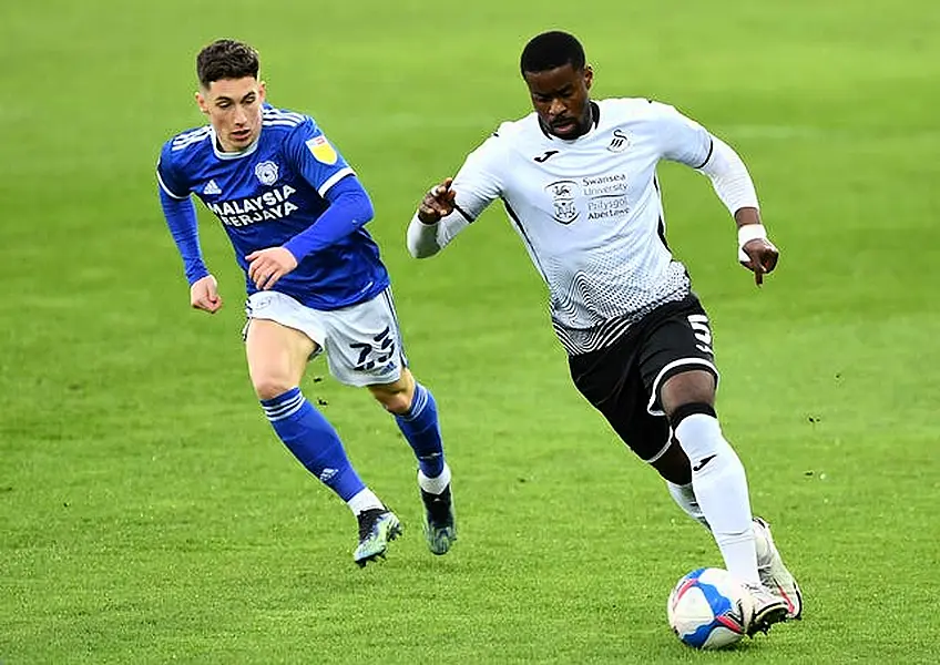 Marc Guehi in action for Swansea